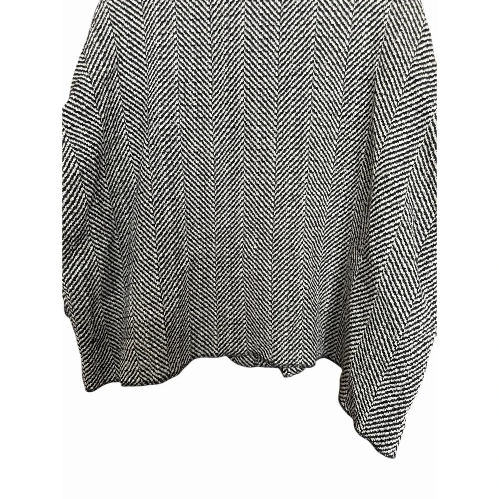 Cameleon‎ Black Wool Herringbone Oversized Sweater Coat Women's Size Medium